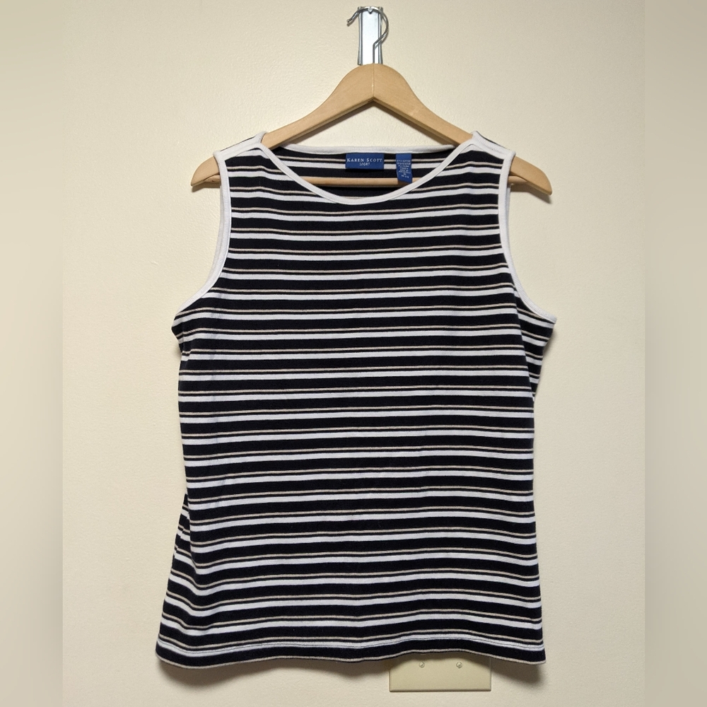 Karen Scott Striped tank size xl